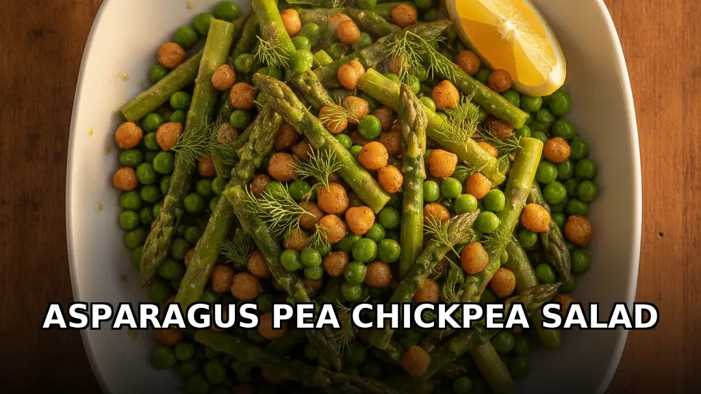 Spring Asparagus, Green Pea, and Chickpea Salad with Lemon-Dill Vinaigrette