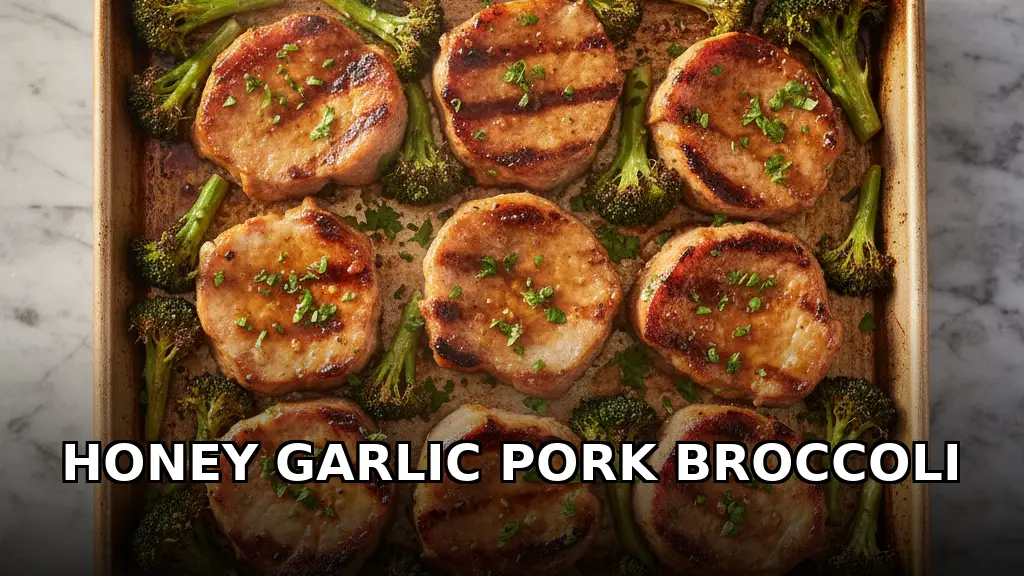 Sheet Pan Honey Garlic Pork Tenderloin with Roasted Broccoli