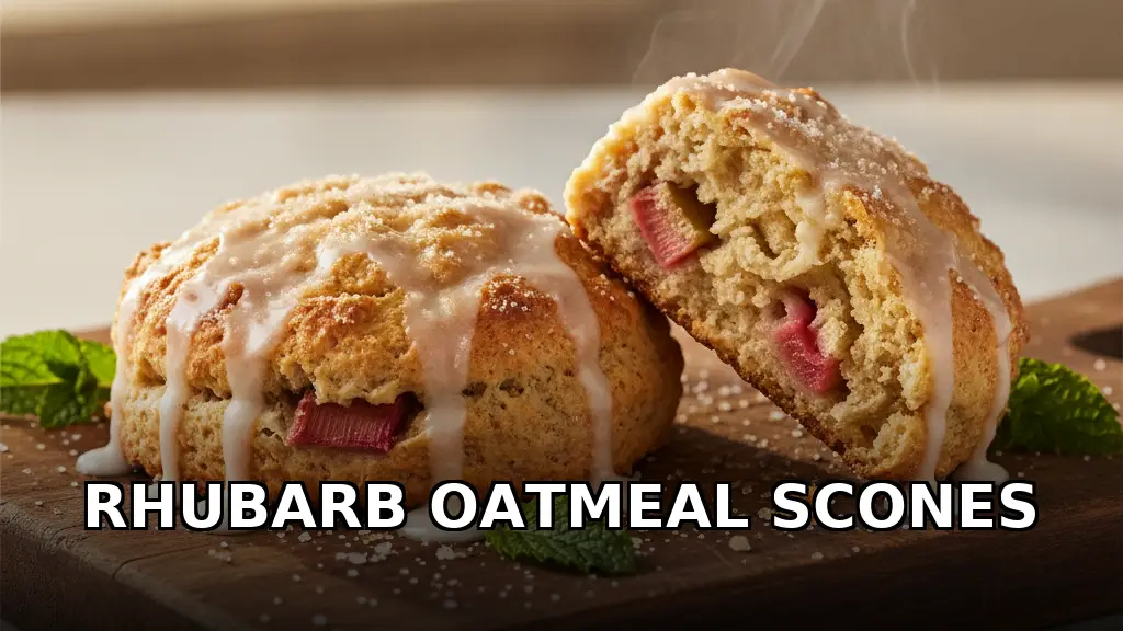Rhubarb Oatmeal Scones