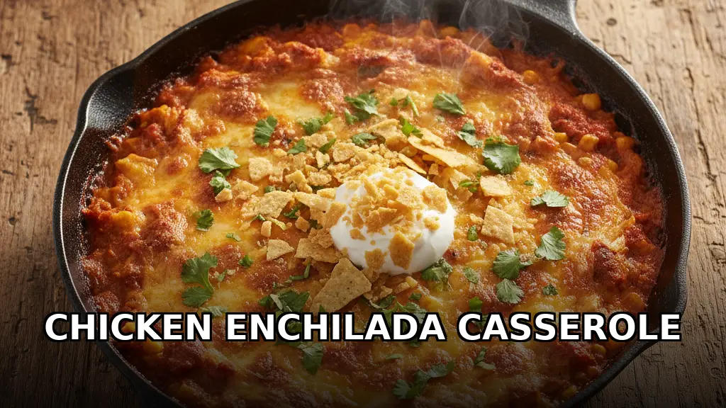 One-Pan Cheesy Chicken and Corn Enchilada Casserole