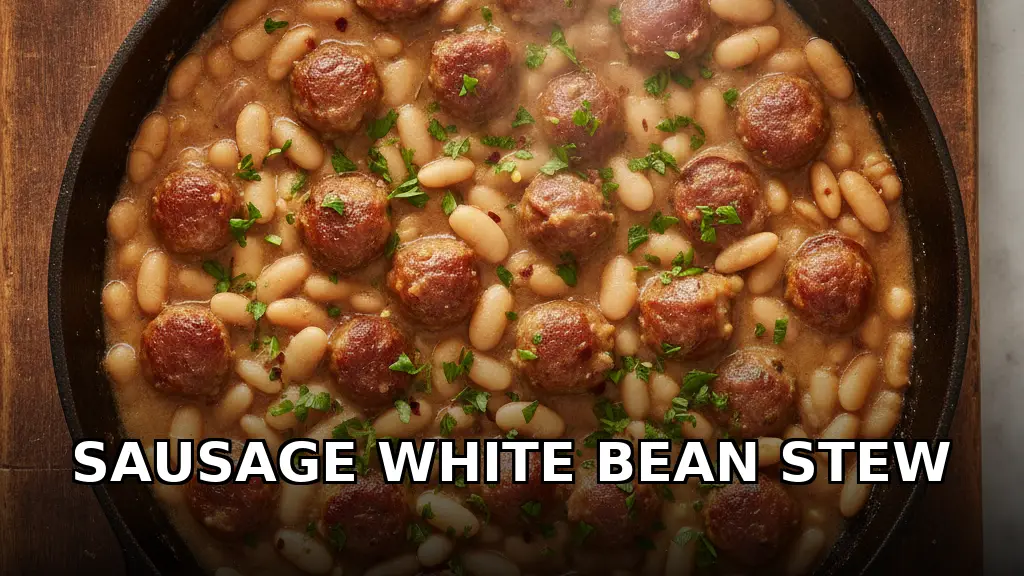 One-Pan Skillet Creamy White Bean and Sausage Stew