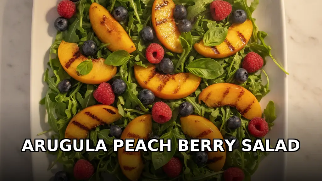 Arugula Salad with Grilled Peaches and Mixed Berries