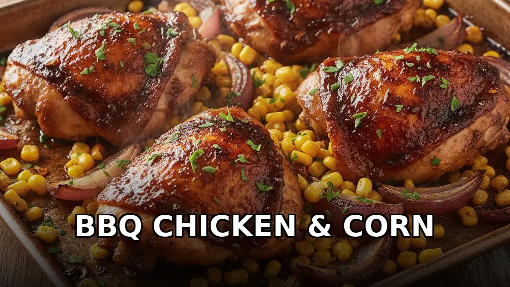 Sheet Pan BBQ Chicken and Corn