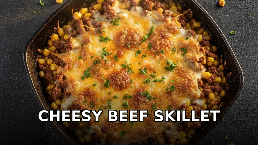 One-Pan Skillet Cheesy Ground Beef and Corn